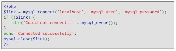 Conexiune simpla la o baza de date MySQL